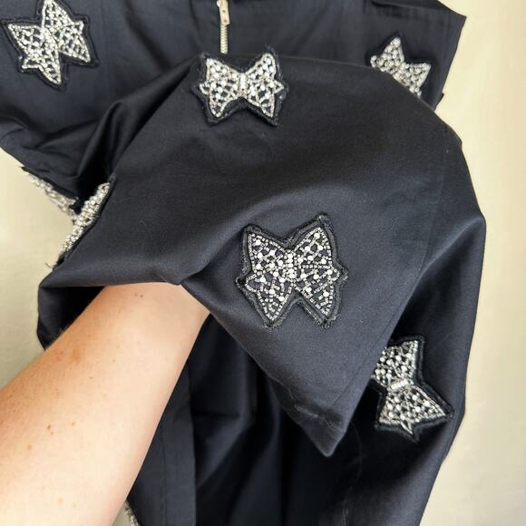 NWT Anthropologie Maeve The Brynne 3D Beaded Bow Spaghetti Strap Mini Dress 14 - Picture 6 of 15